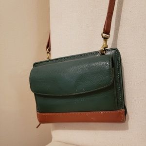 Green Leather Franklin Quest Wallet